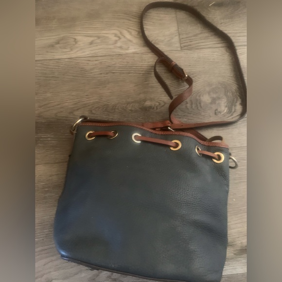 vintage Aimee Pebble Dooney & Bourke leather Bucket shoulder bag - Picture 2 of 12